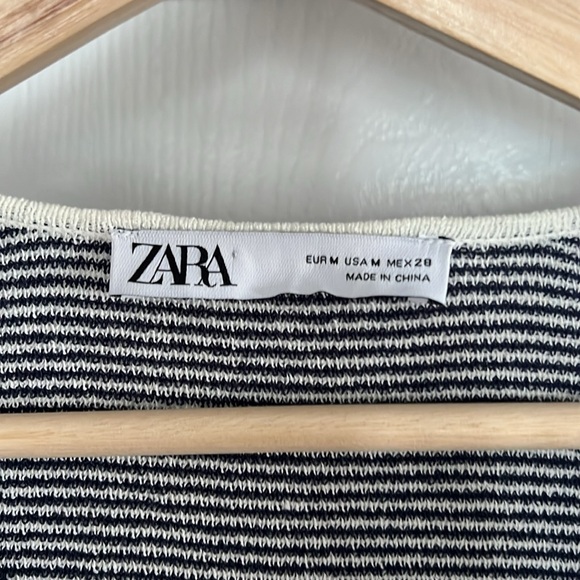 Zara Striped Knit Midi Dress - Size Medium - Picture 9 of 10